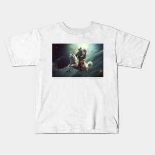 Cat Rider of the Apocalypse II - Strange Painting Kids T-Shirt